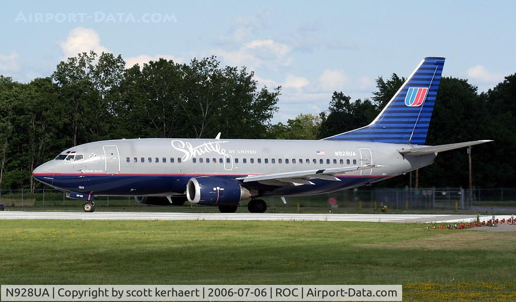 N928UA, 1992 Boeing 737-522 C/N 26651, shuttle!