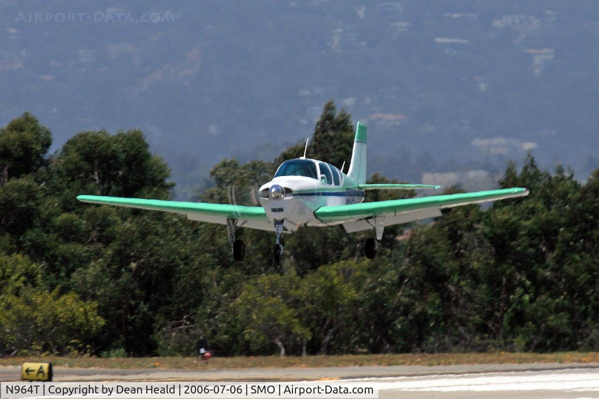N964T, 1960 Beech 35-33 Debonair C/N CD-155, 1960 Beechcraft 35-33 N964T on short final to RWY 21 at Santa Monica Municipal Airport (KSMO) - Santa Monica, California.