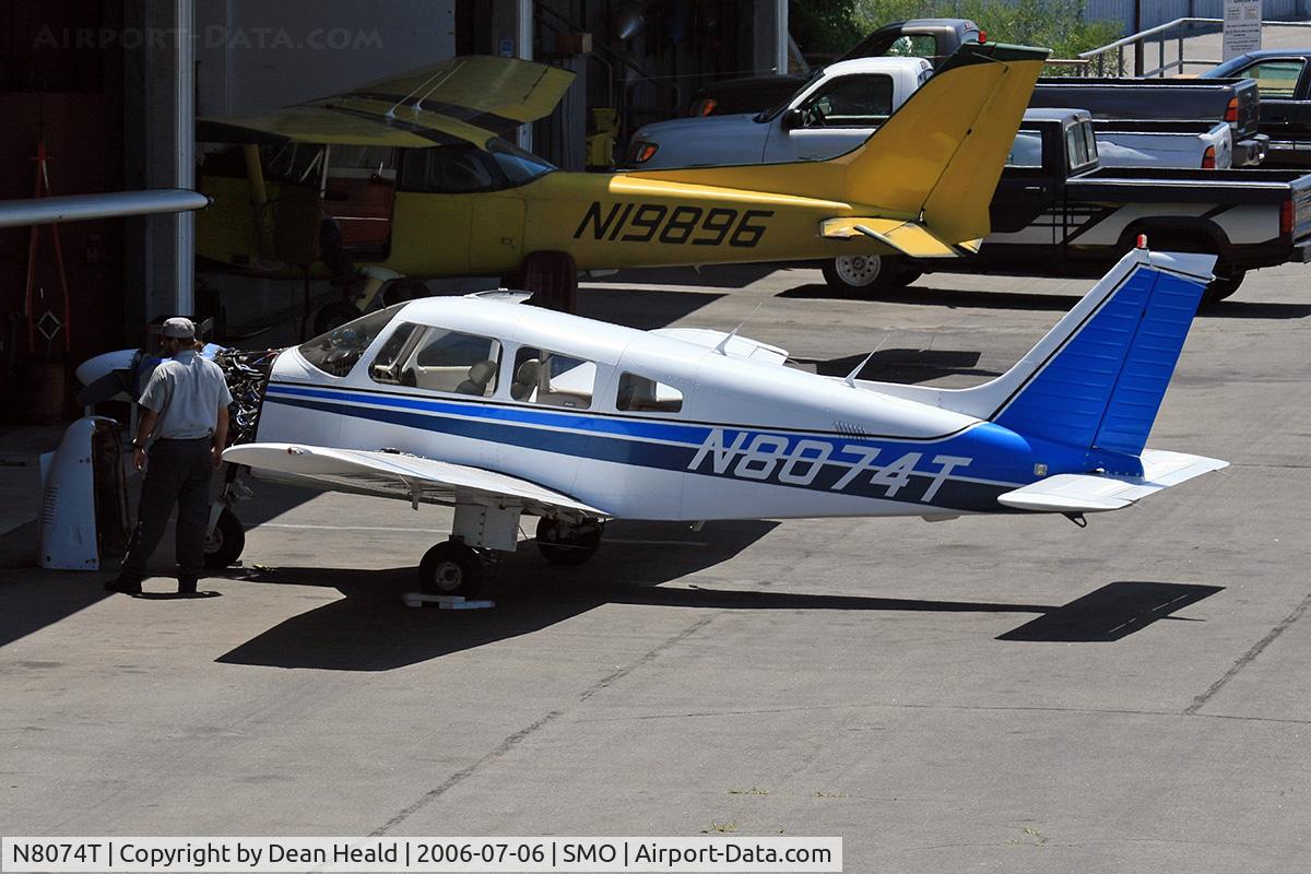 N8074T, 1979 Piper PA-28-181 Archer II C/N 28-8090062, 1979 Piper PA-28-181 Cherokee 180 N8074T undergoing engine maintenance at Santa Monica Municipal Airport (KSMO) - Santa Monica, California.