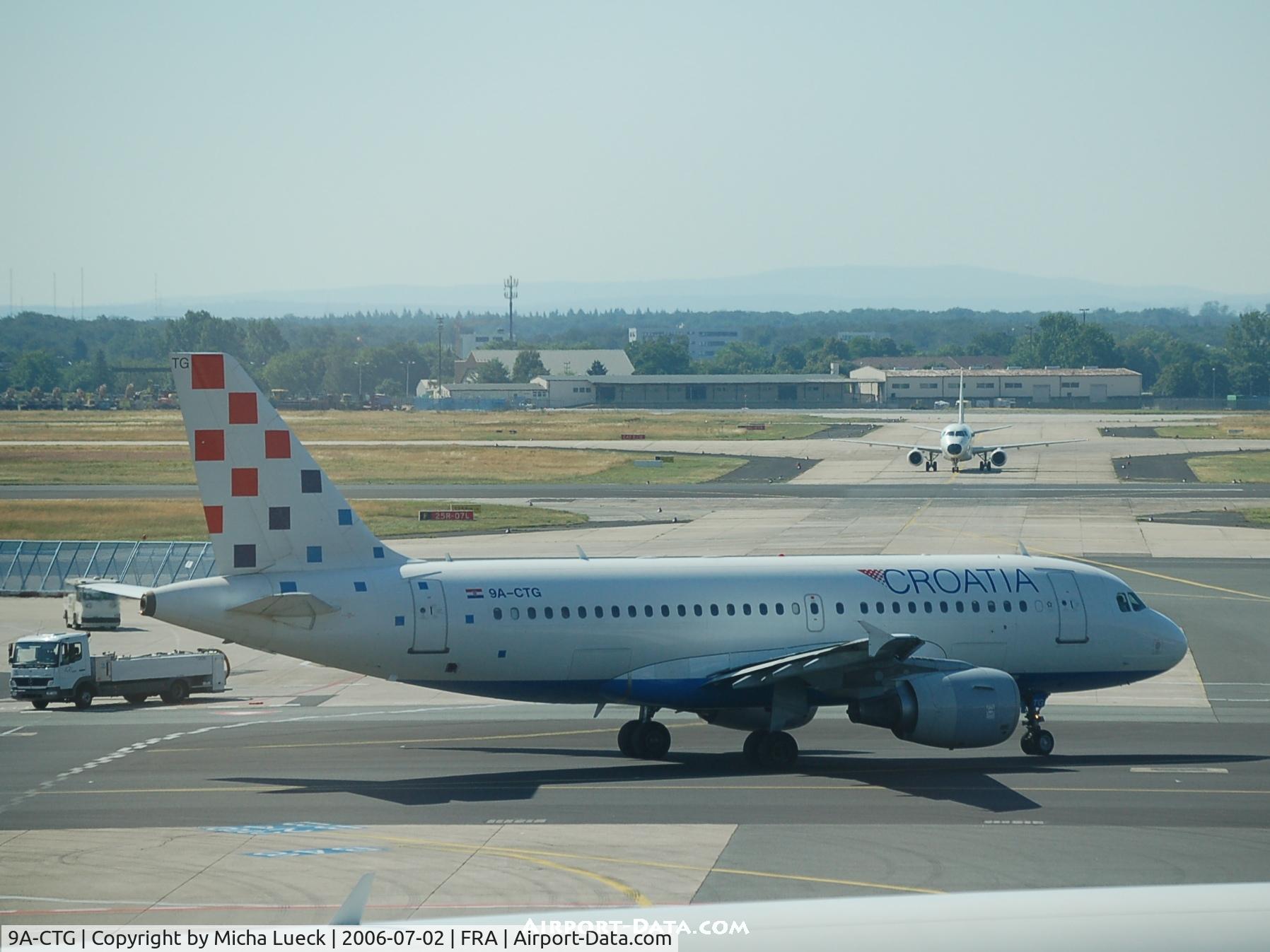 9A-CTG, 1998 Airbus A319-112 C/N 767, Leaving Frankfurt