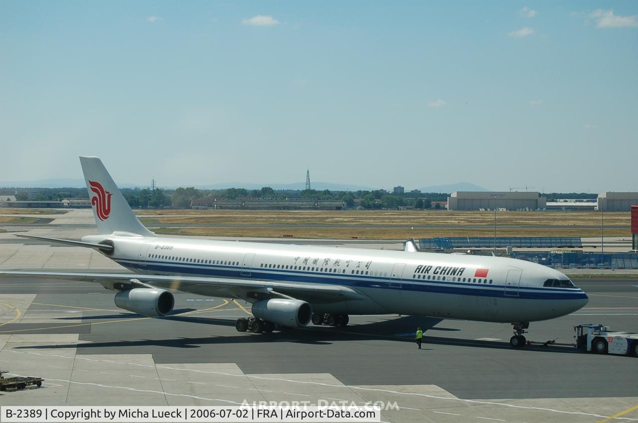 B-2389, 1998 Airbus A340-313X C/N 243, A340 of Air China in Frankfurt