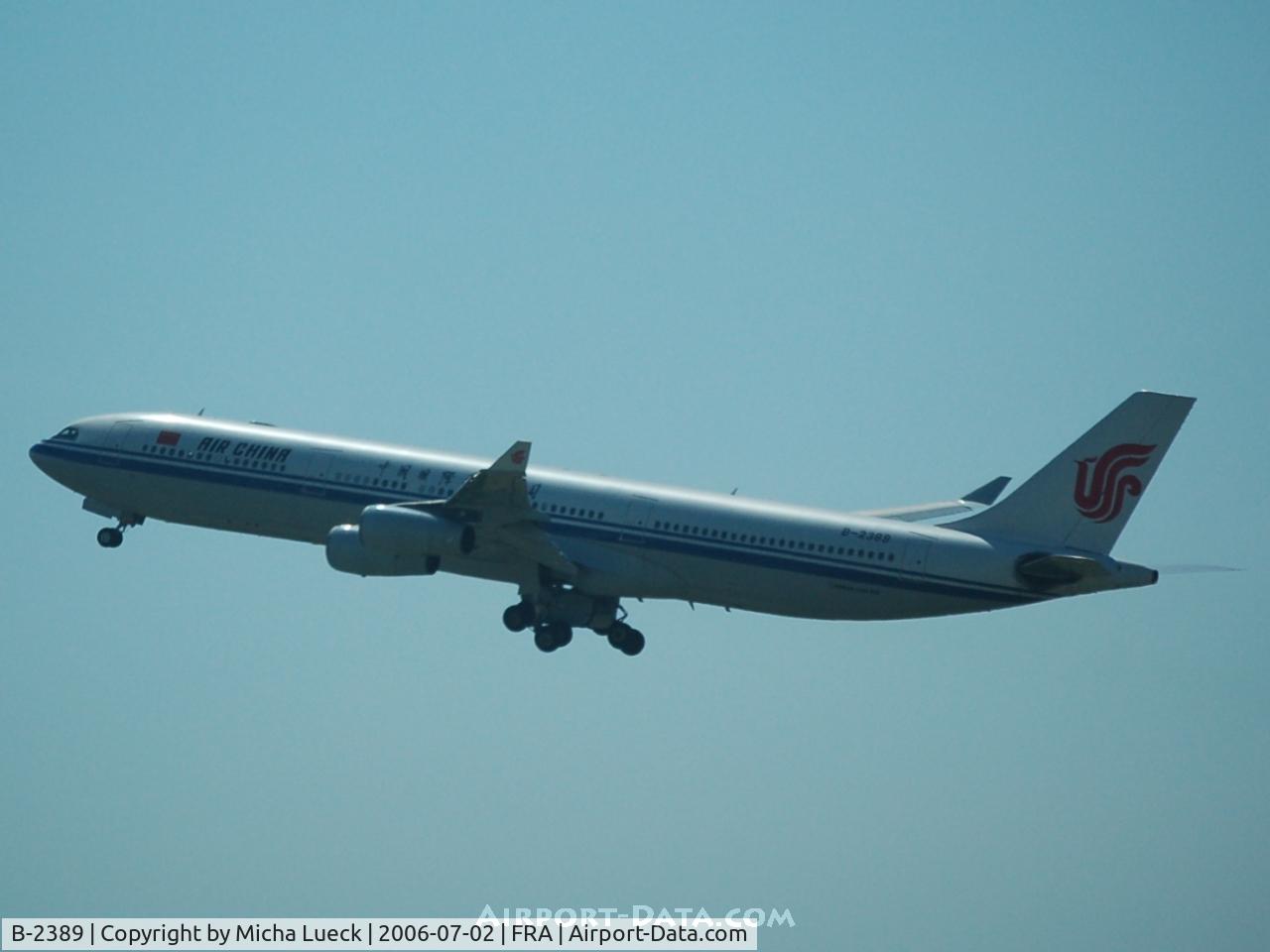 B-2389, 1998 Airbus A340-313X C/N 243, A340 of Air China in Frankfurt