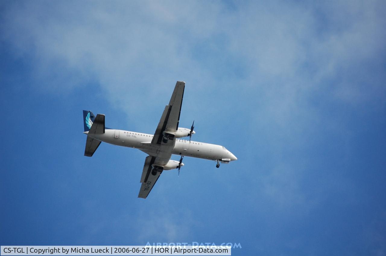 CS-TGL, 1989 British Aerospace ATP C/N 2019, On approach to Horta/Azores