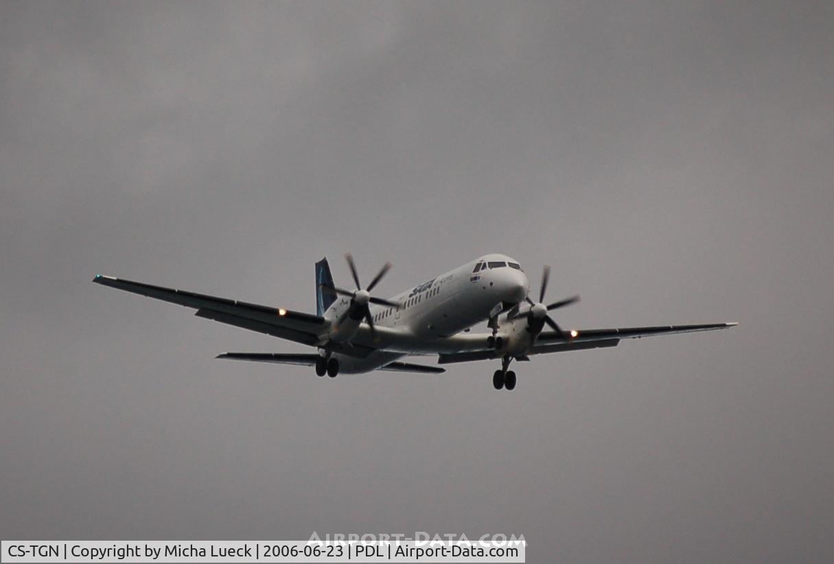 CS-TGN, 1990 British Aerospace ATP C/N 2031, On approach to Ponta Delgada/Azores