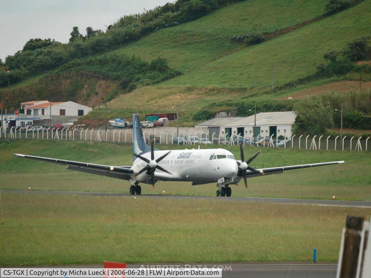 CS-TGX, 1990 British Aerospace ATP C/N 2025, Just touched down in Santa Cruz do Flores/Azores