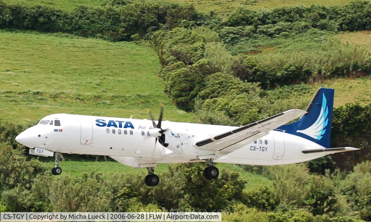CS-TGY, 1992 British Aerospace ATP C/N 2049, Climbing out of Santa Cruz on Flores/Azores