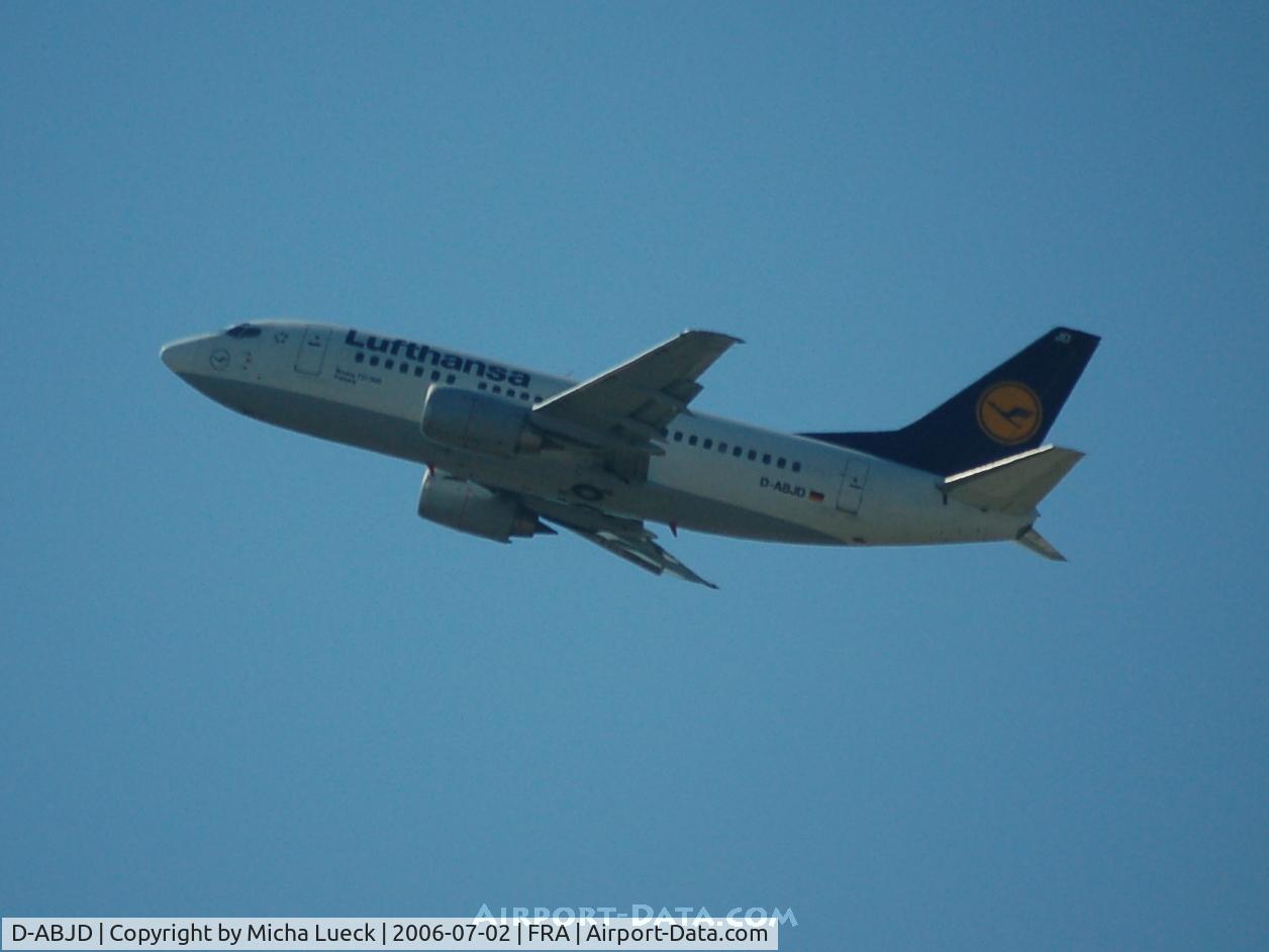 D-ABJD, 1991 Boeing 737-530 C/N 25309, Climbing out of Frankfurt