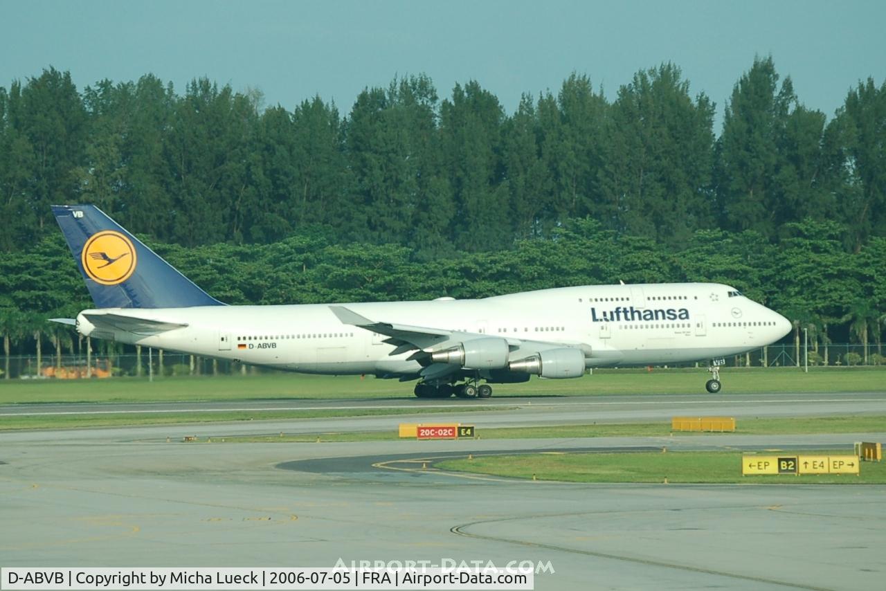 D-ABVB, 1988 Boeing 747-430 C/N 23817, Take-off run ay Changi