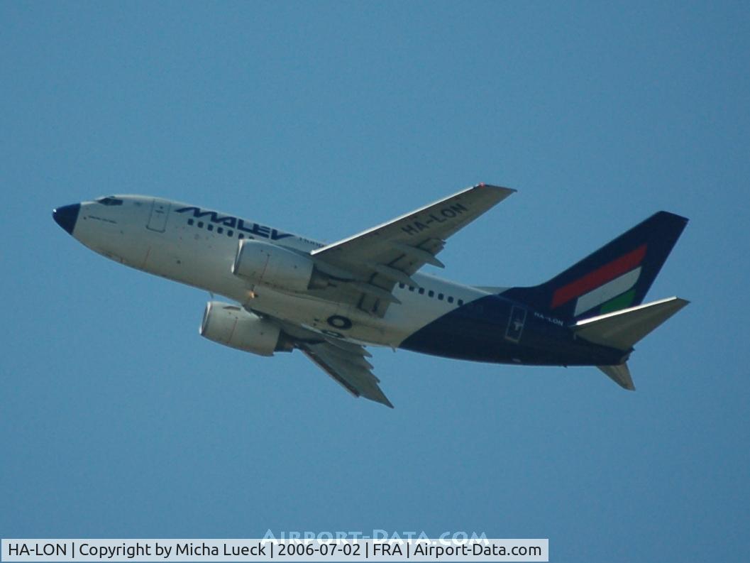 HA-LON, 2004 Boeing 737-6Q8 C/N 29353, Climbing out of Frankfurt