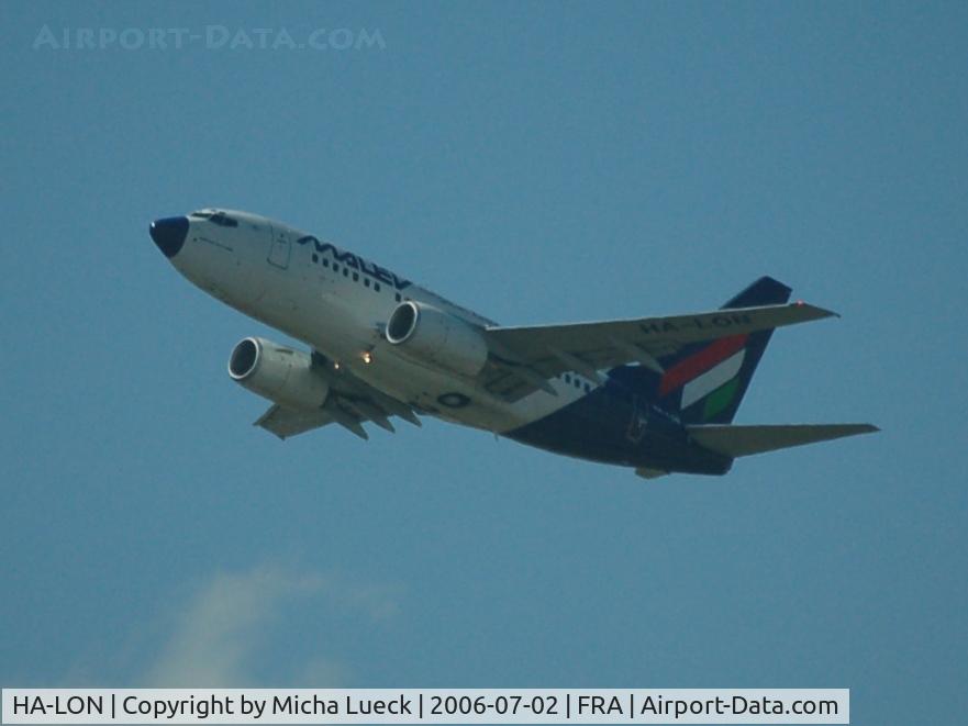 HA-LON, 2004 Boeing 737-6Q8 C/N 29353, Climbing out of Frankfurt