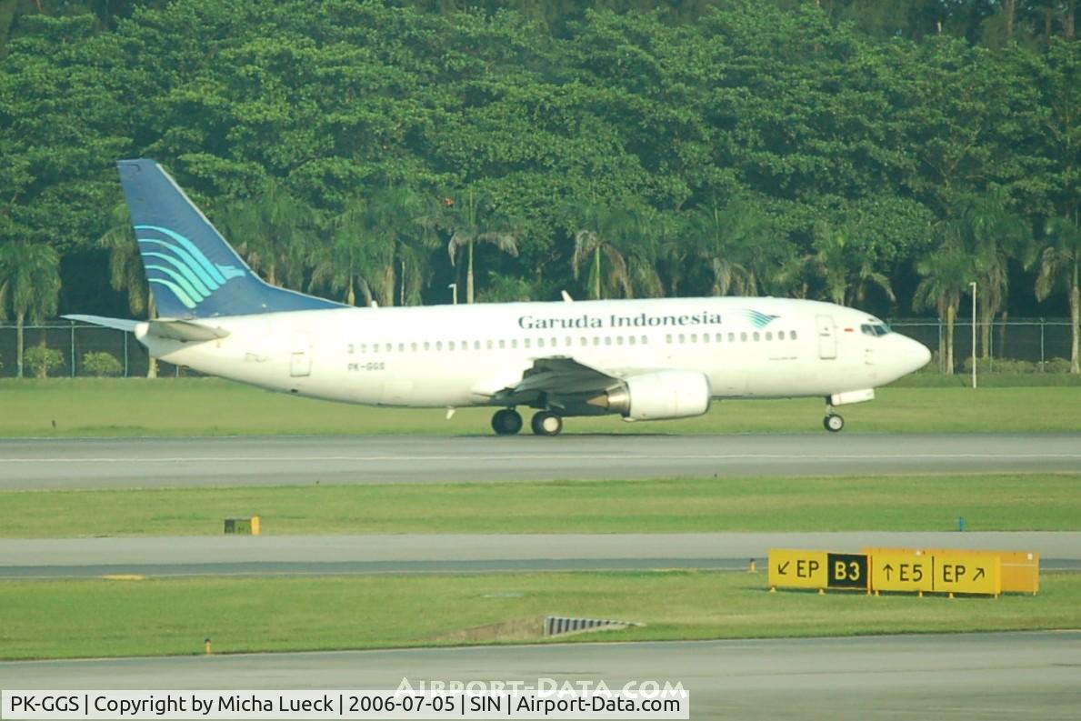 PK-GGS, 1991 Boeing 737-33A C/N 25138, Garuda Indonesia at Singapore's Changi Airport