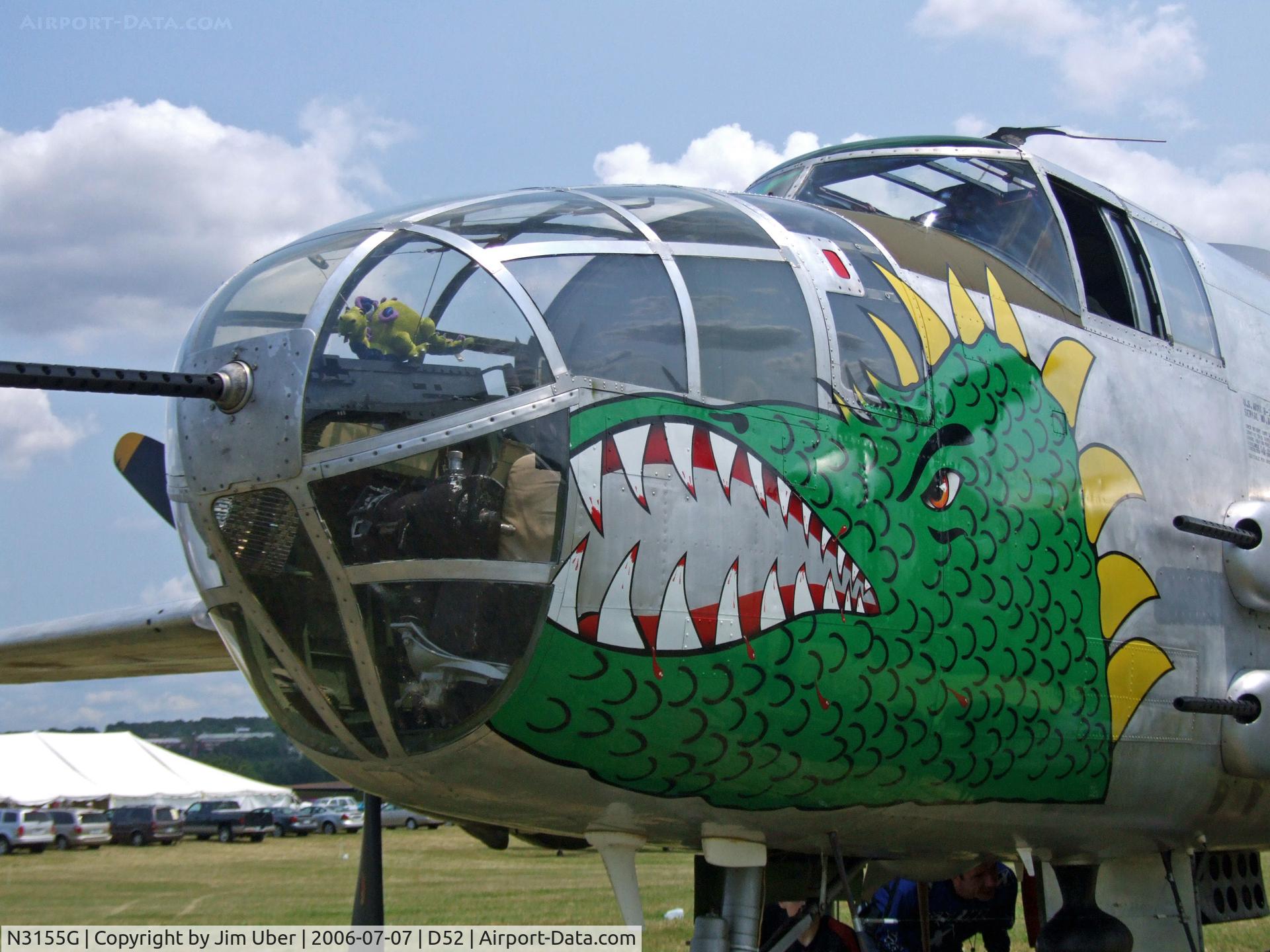 N3155G, North American TB-25N Mitchell C/N 108-34107, Nose Art