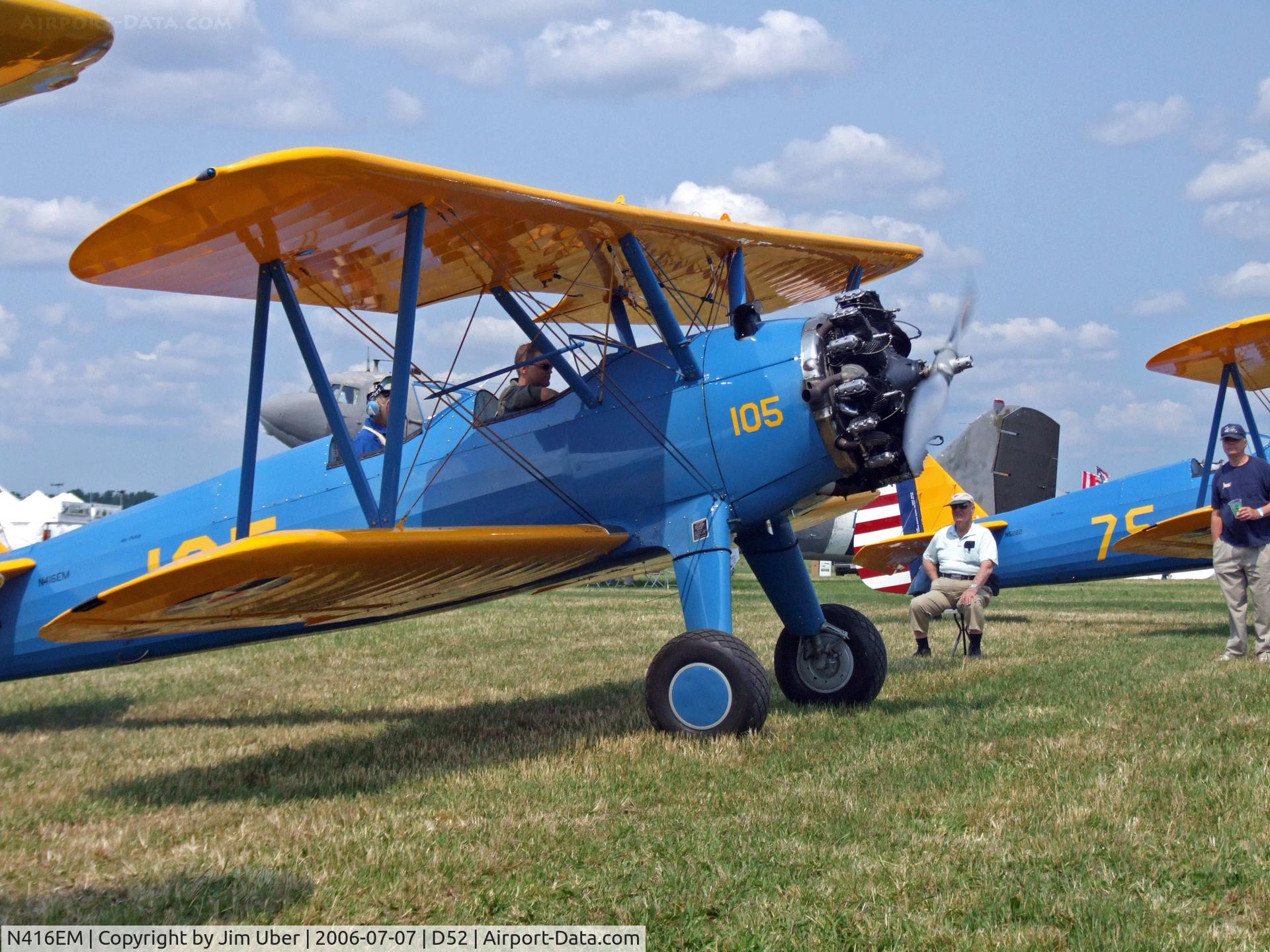 N416EM, 1940 Boeing PT-17 Kaydet (A75N1) C/N 75-519, At the Geneseo show
