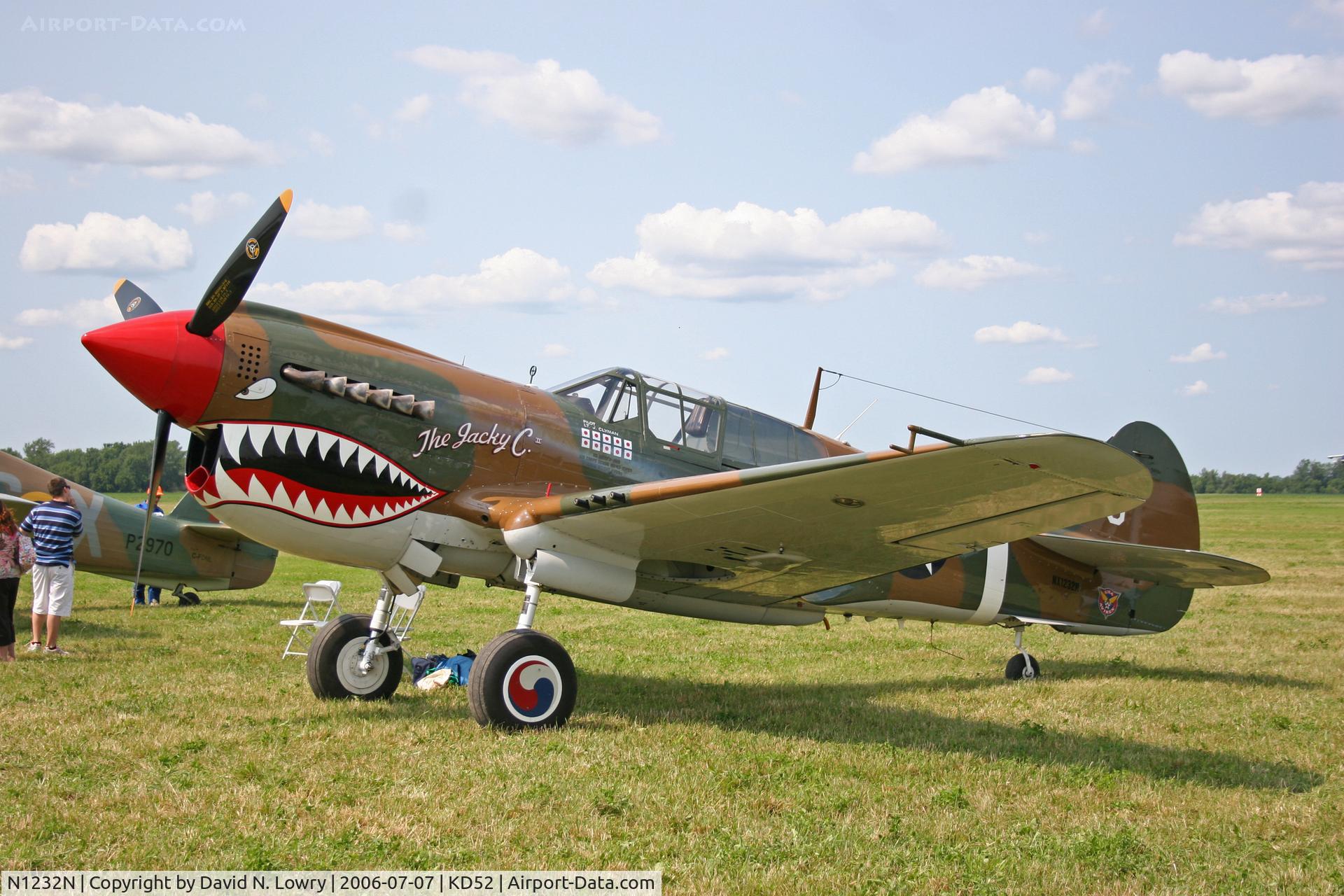 N1232N, 1943 Curtiss P-40N Warhawk C/N 27483, N1232N at the 2006 KD52 airshow.