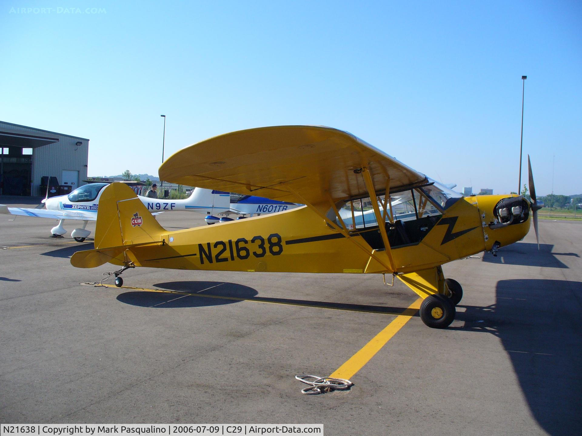 N21638, 1938 Piper J3C-65 Cub Cub C/N 2519, Piper J-3C-65