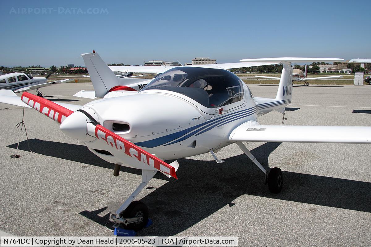 N764DC, 2001 Diamond DA-20C-1 Eclipse C/N C0164, 2001 Diamond Aircraft DA 20-C1 N764DC parked on the ramp at Torrance Municipal Airport (KTOA) - Torrance, California.