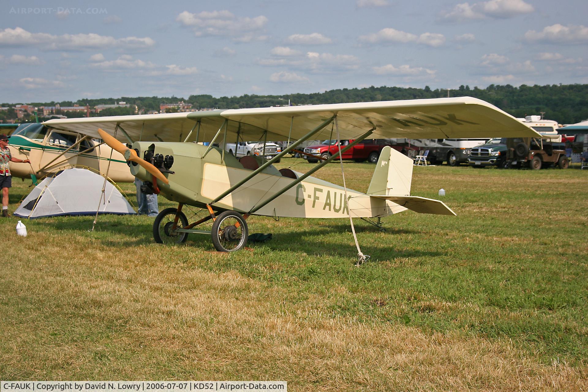 C-FAUK, 1985 Pietenpol B4A Air Camper C/N BK 1, C-FAUK at KD52.
