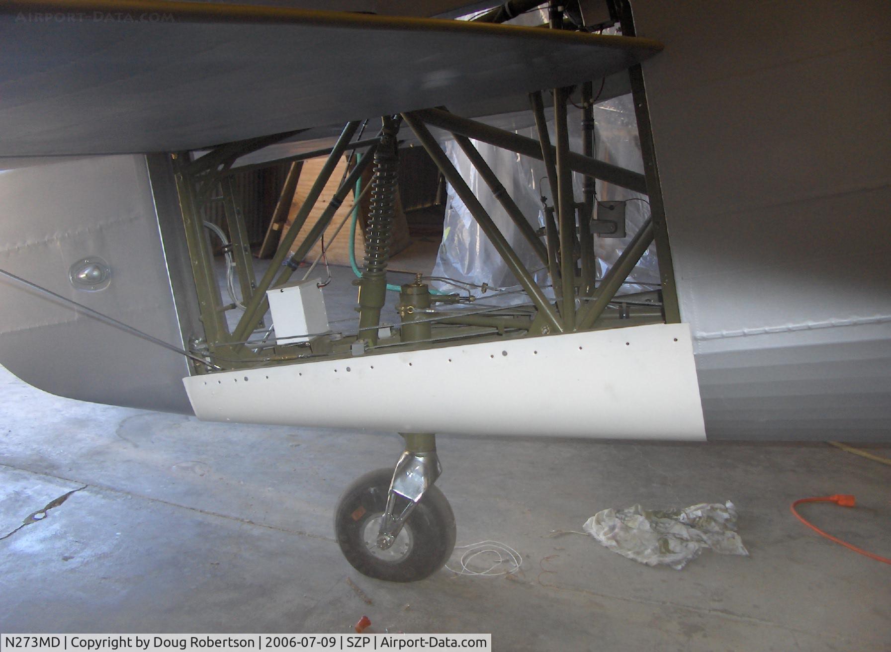 N273MD, 2008 Dickenson Howard DGA-21 (Replicate) C/N 001, Dickenson Howard DGA-21, tail wheel spring, twelve inch travel