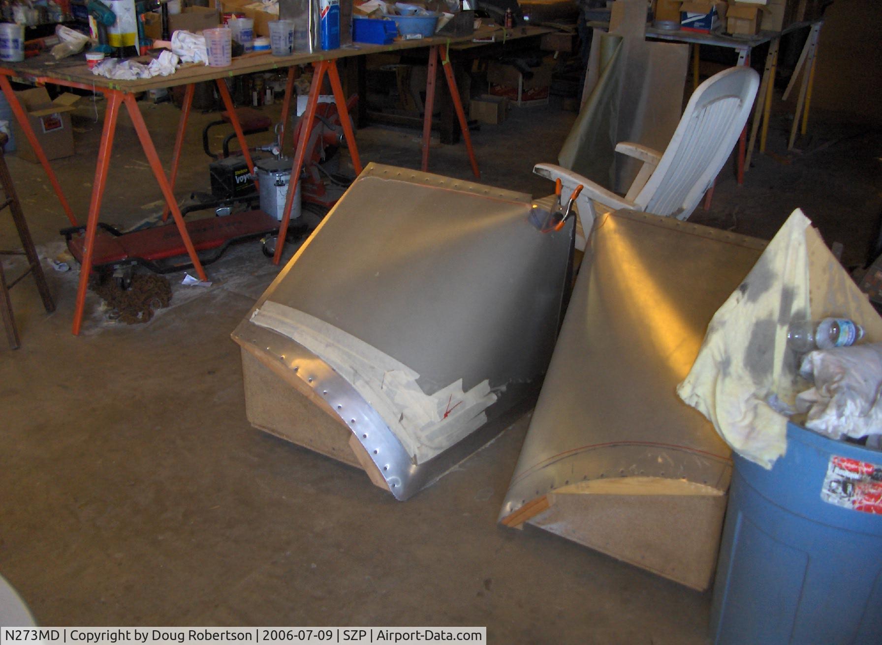 N273MD, 2008 Dickenson Howard DGA-21 (Replicate) C/N 001, Dickenson Howard DGA-21, right windshield uninstalled