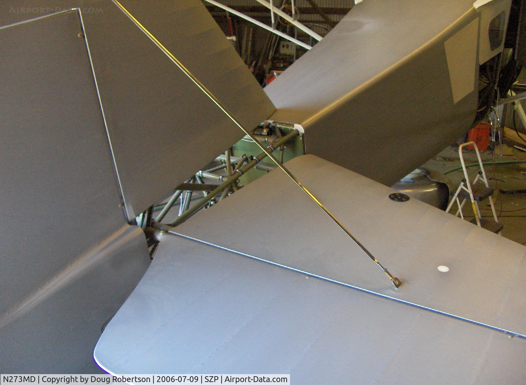N273MD, 2008 Dickenson Howard DGA-21 (Replicate) C/N 001, Dickenson Howard DGA-21, empennage and rear fuselage frame detail