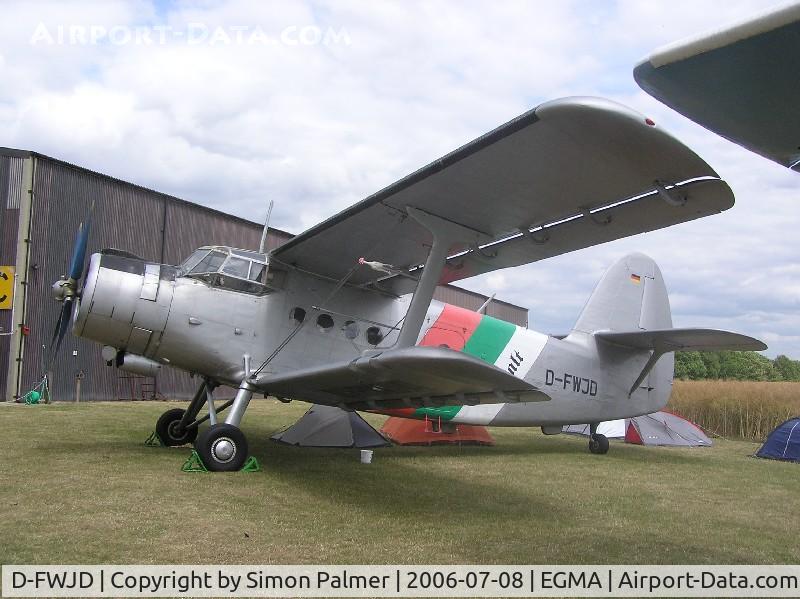 D-FWJD, 1969 Antonov An 2 C/N 1G98-51, Antonov An2 at Fowlmere