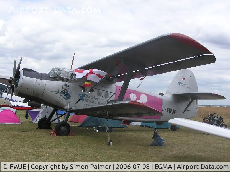 D-FWJE, 1970 Antonov An-2T C/N 1G108-69, AN2 at Fowlmere