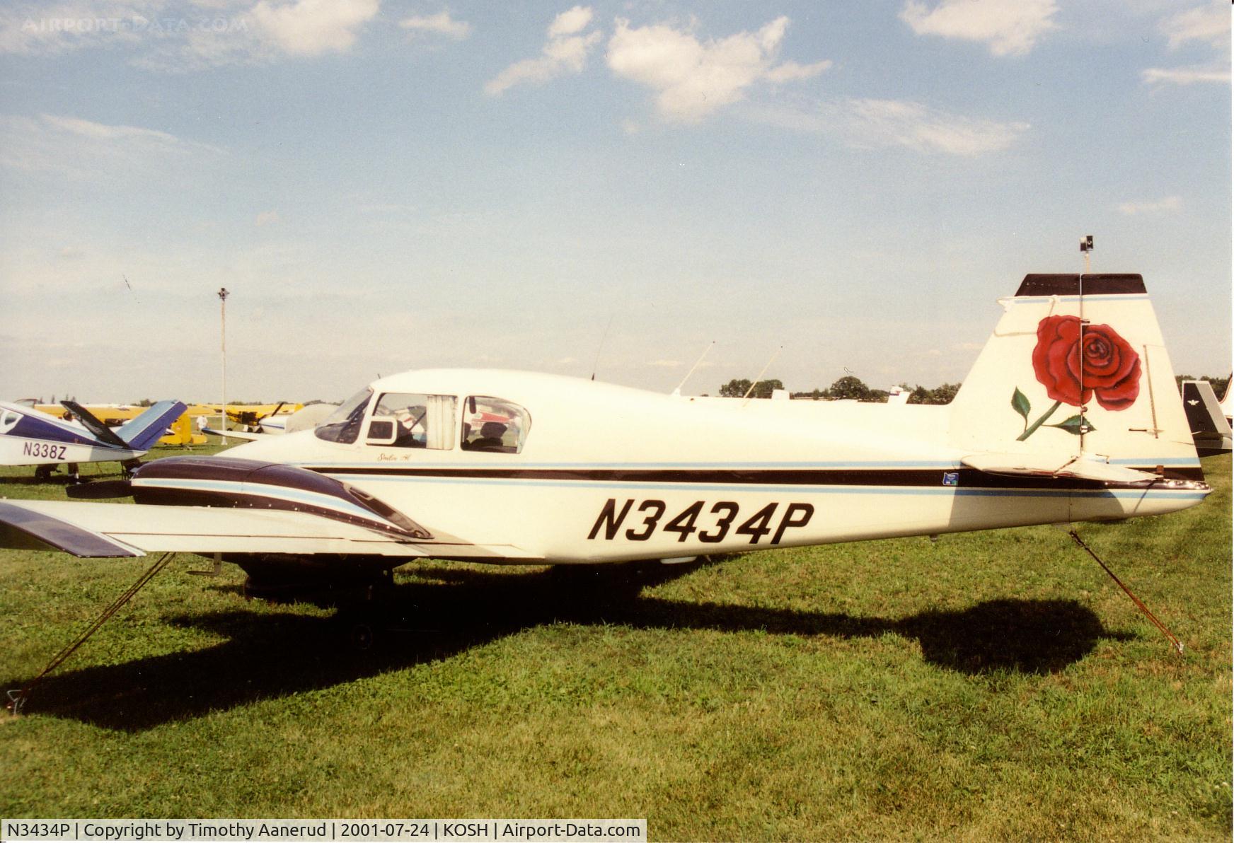 N3434P, 1958 Piper PA-23 C/N 23-1401, Oshkosh 2001