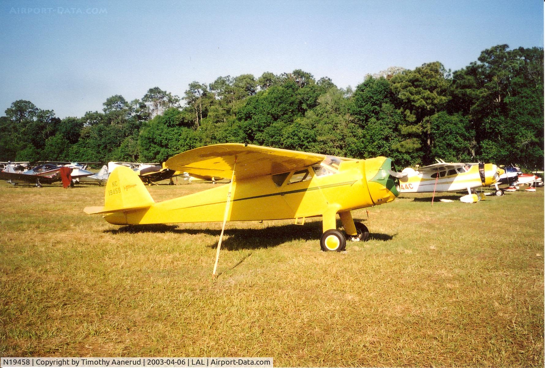 N19458, 1938 Cessna C-38 Airmaster C/N 411, Sun-n-Fun 2003