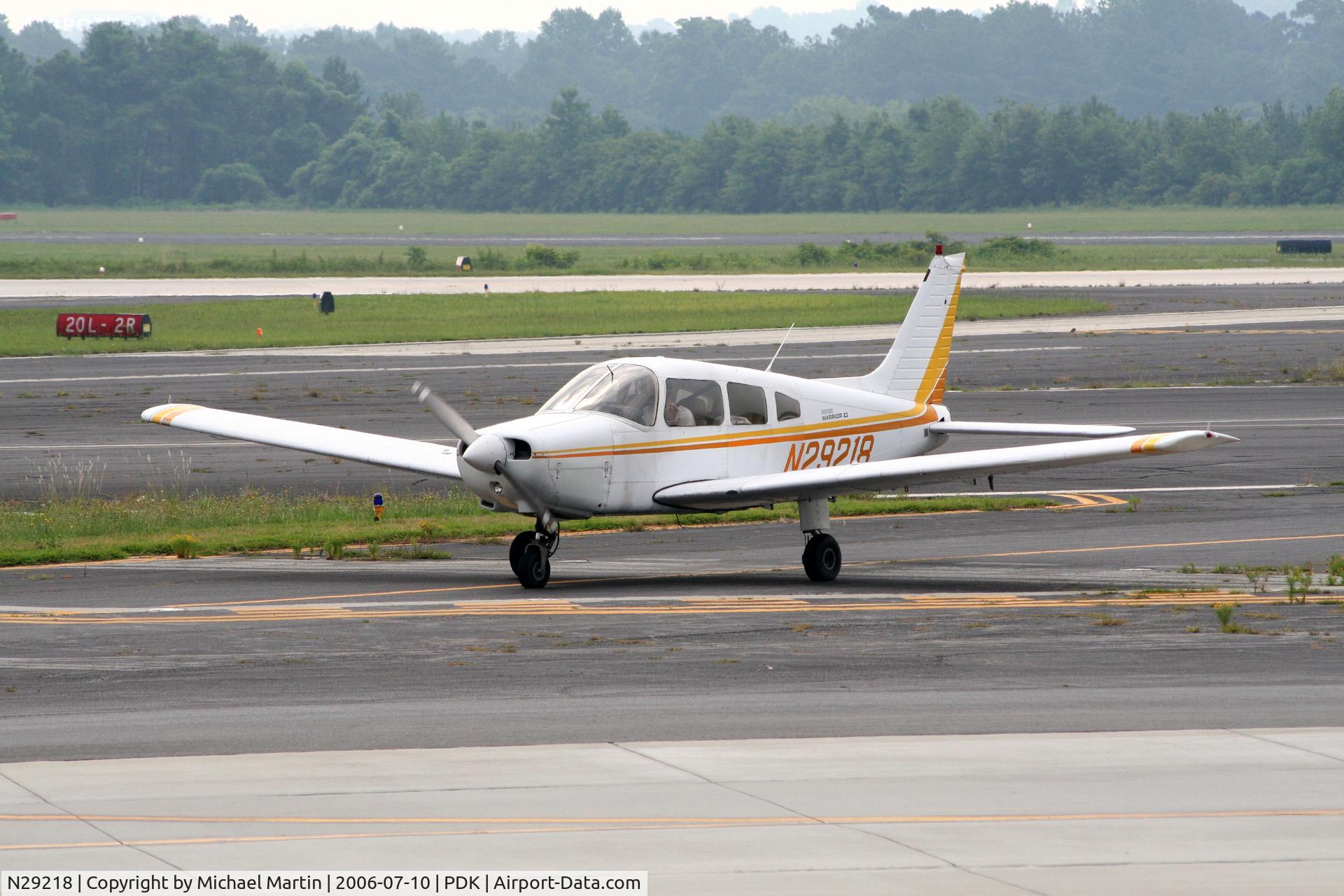 N29218, 1979 Piper PA-28-161 C/N 28-7916422, Taxing back from flight