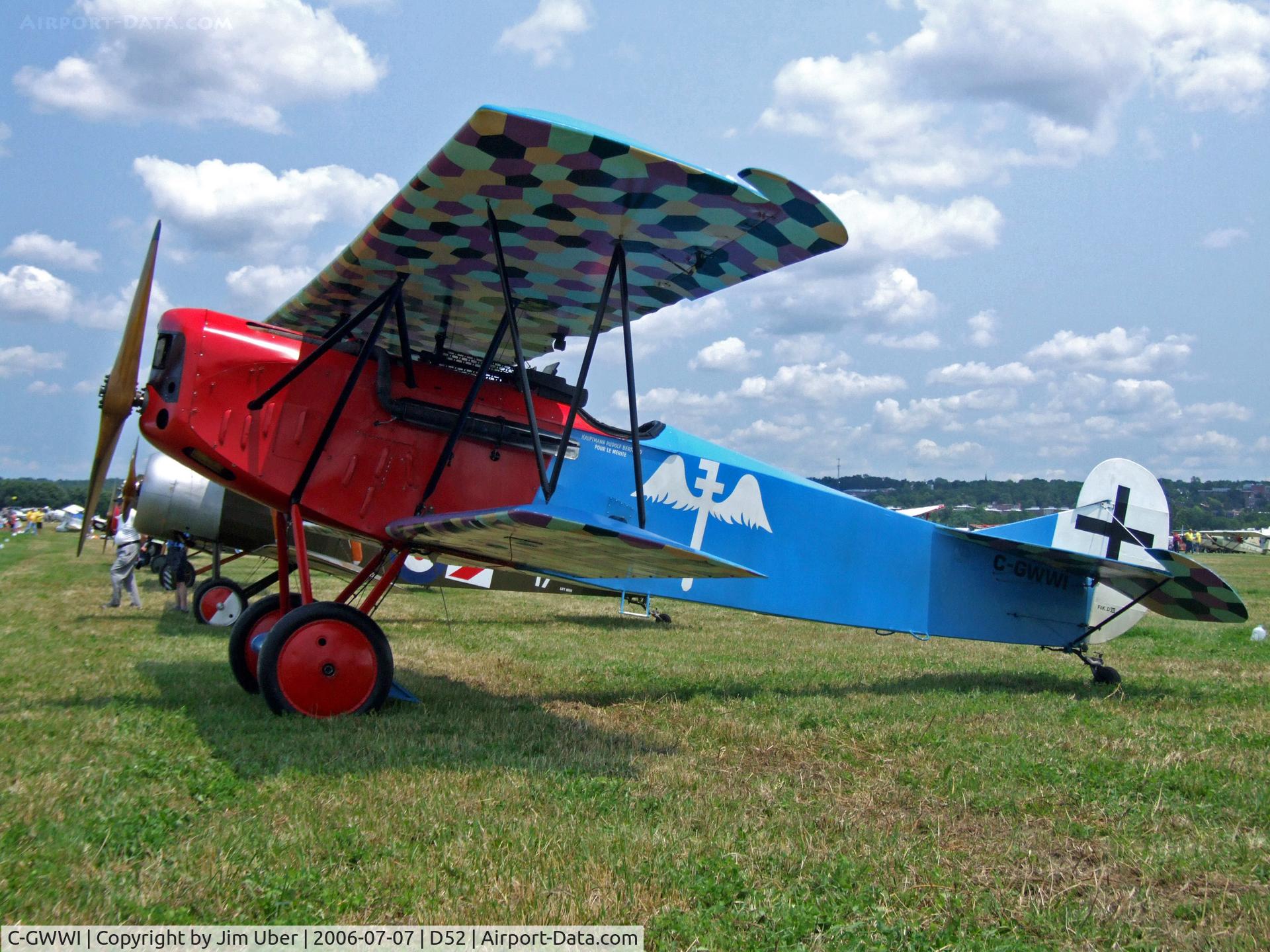 C-GWWI, 1977 Fokker D-VII C/N 5125/18, at the Geneseo show