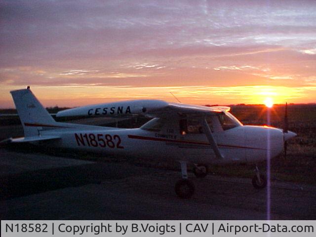 N18582, 1972 Cessna 150L C/N 15073960, Plane at Sundown After Fantastic Flight