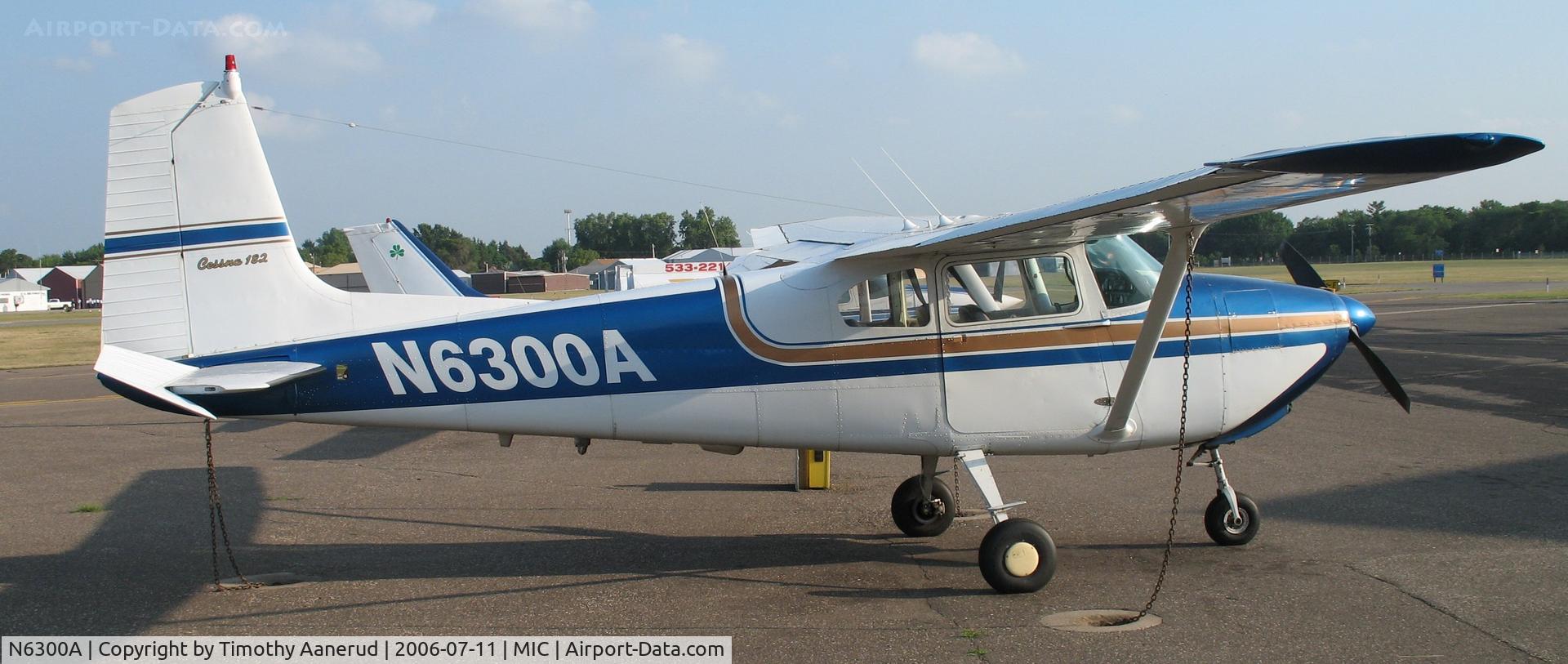 N6300A, 1956 Cessna 182 Skylane C/N 33100, 1956 Cessna 182 Skylane, c/n 33100, Parked in the Crystal Shamrock ramp area