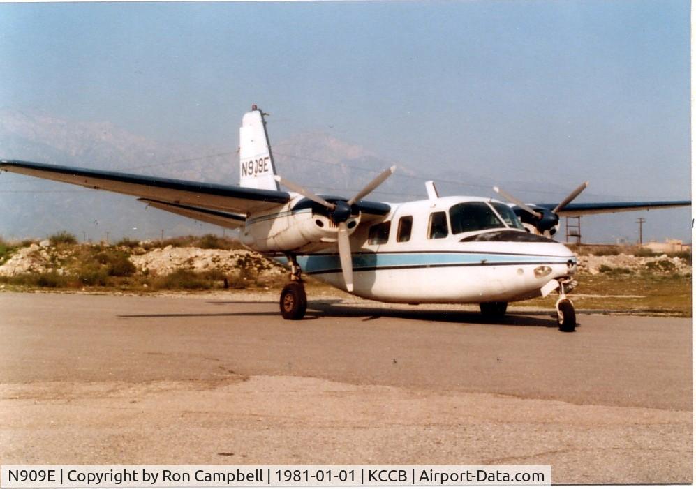 N909E, 1956 Aero Commander 680 C/N 680-397-76, Photo prior to being sold by my father and flown to Florida to deliver to the new owner. He ended up using the plane to fly Drugs. Pilot bailed out and she was shot down over the gulf of Mexico by the DEA.