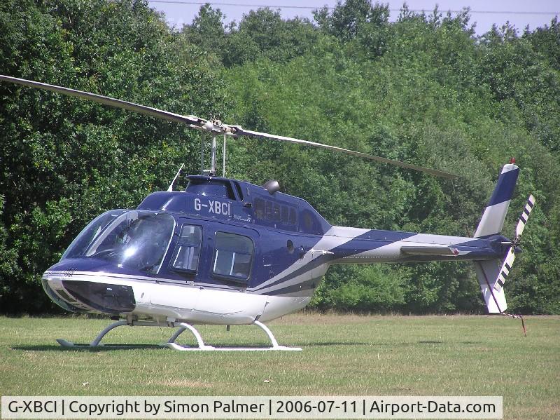 G-XBCI, 1997 Bell 206B JetRanger III C/N 4466, Bell JetRanger III visiting a hotel in Northampton