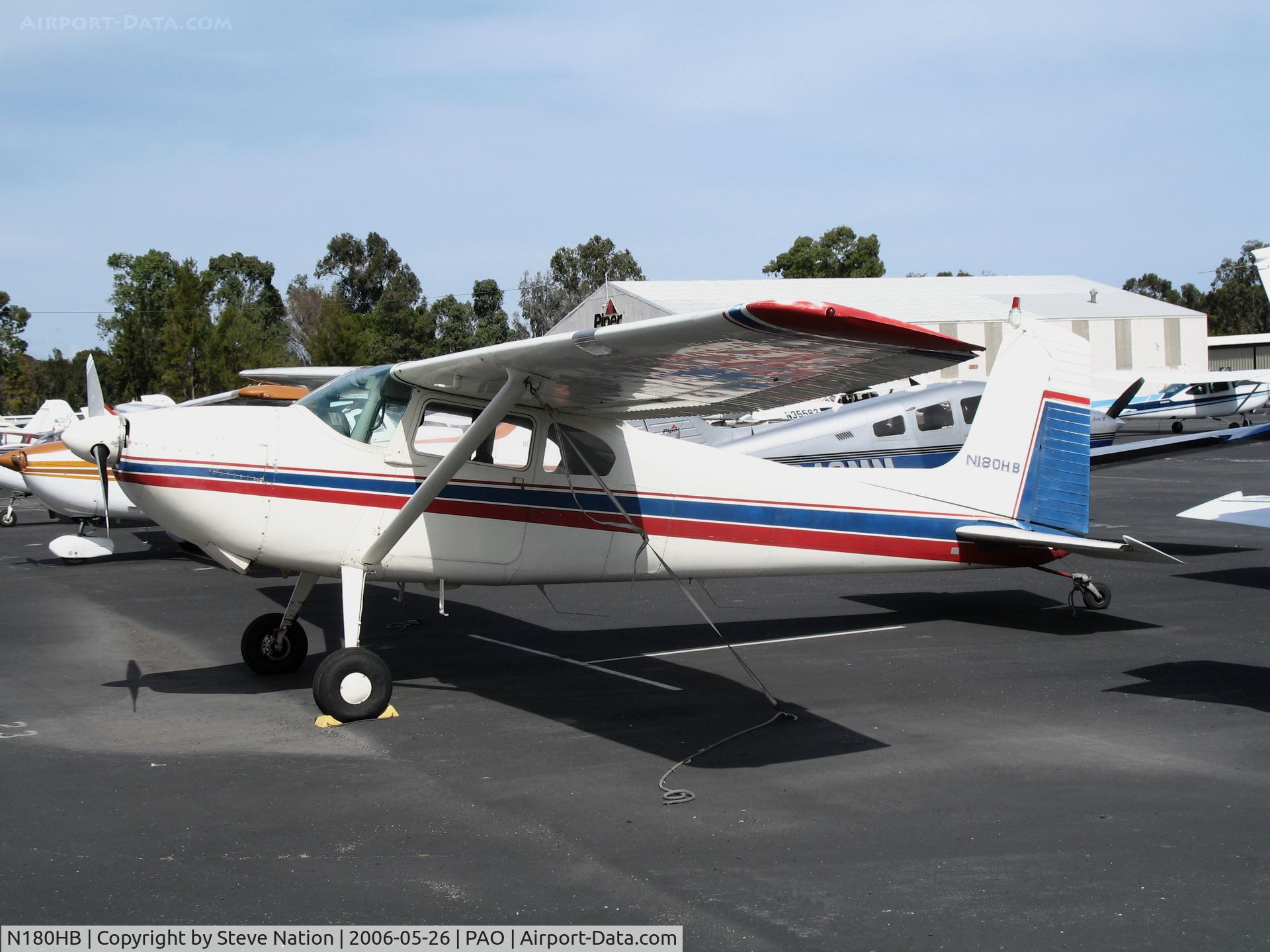 N180HB, 1954 Cessna 180 C/N 31211, 1946 Cessna 180 @ Palo Alto Municipal Airport, CA