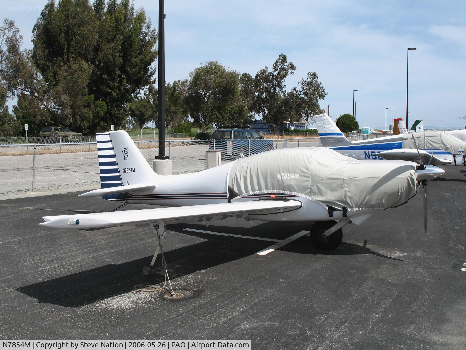 N7854M, 2003 Europa Classic C/N A034, 2003 Europa-Classic with Mighty Mouse tail logo and cockpit cover @ Palo Alto Municipal Airport, CA