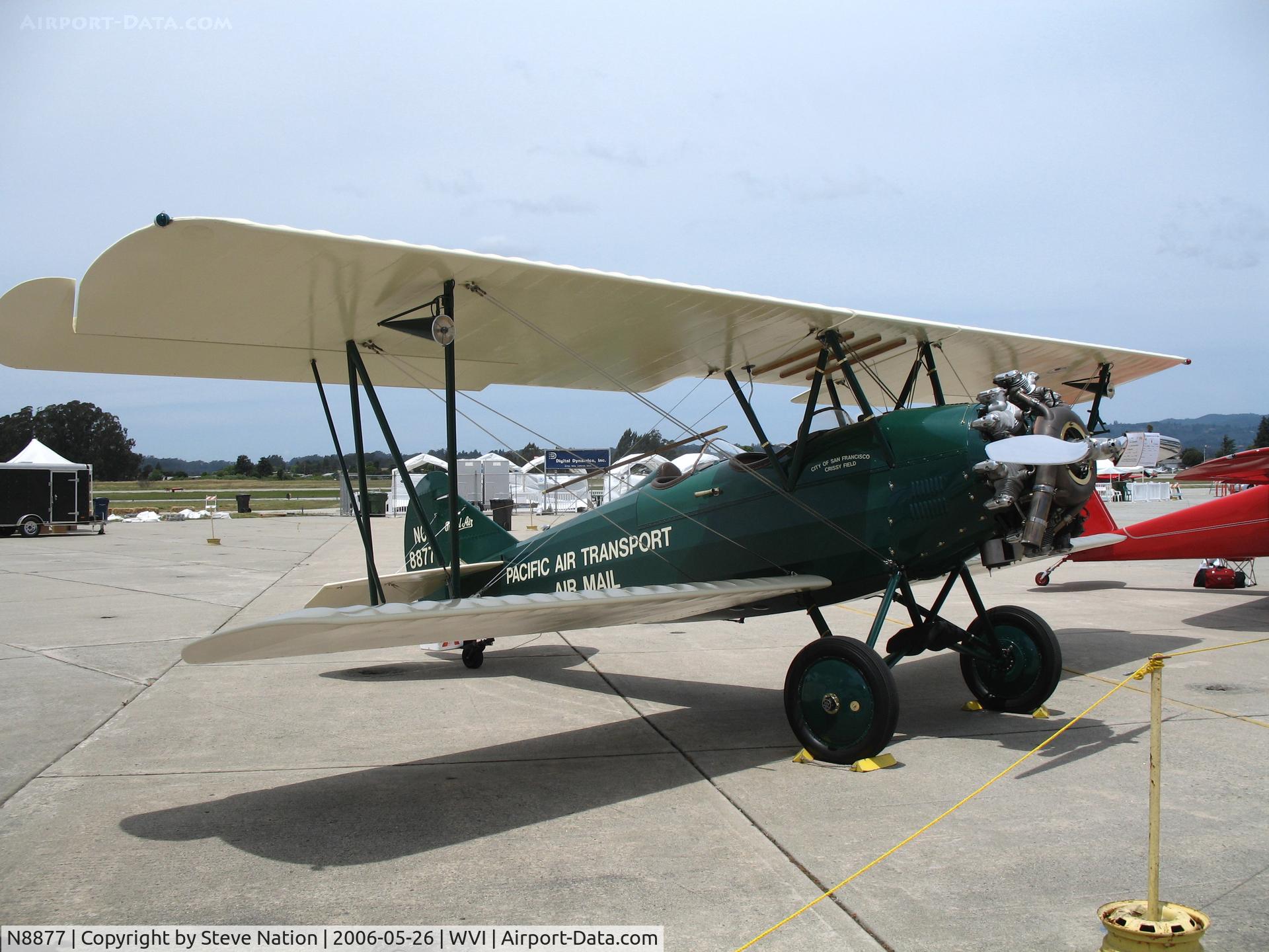 N8877, 1929 Curtiss-Wright Travel Air 4000 C/N 913, 1929 Curtiss Wright Travel Air 4000 with Pacific Air Transport Air Mail titles as NC8877 @ Watsonville Municipal Airport, CA