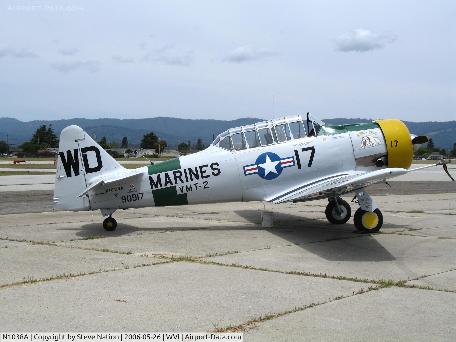 N1038A, 1944 North American SNJ-5 Texan C/N 90917 (121-41633), 1944 North American SNJ-5 in VMT-2 markings WD/17 BuAer 90917 