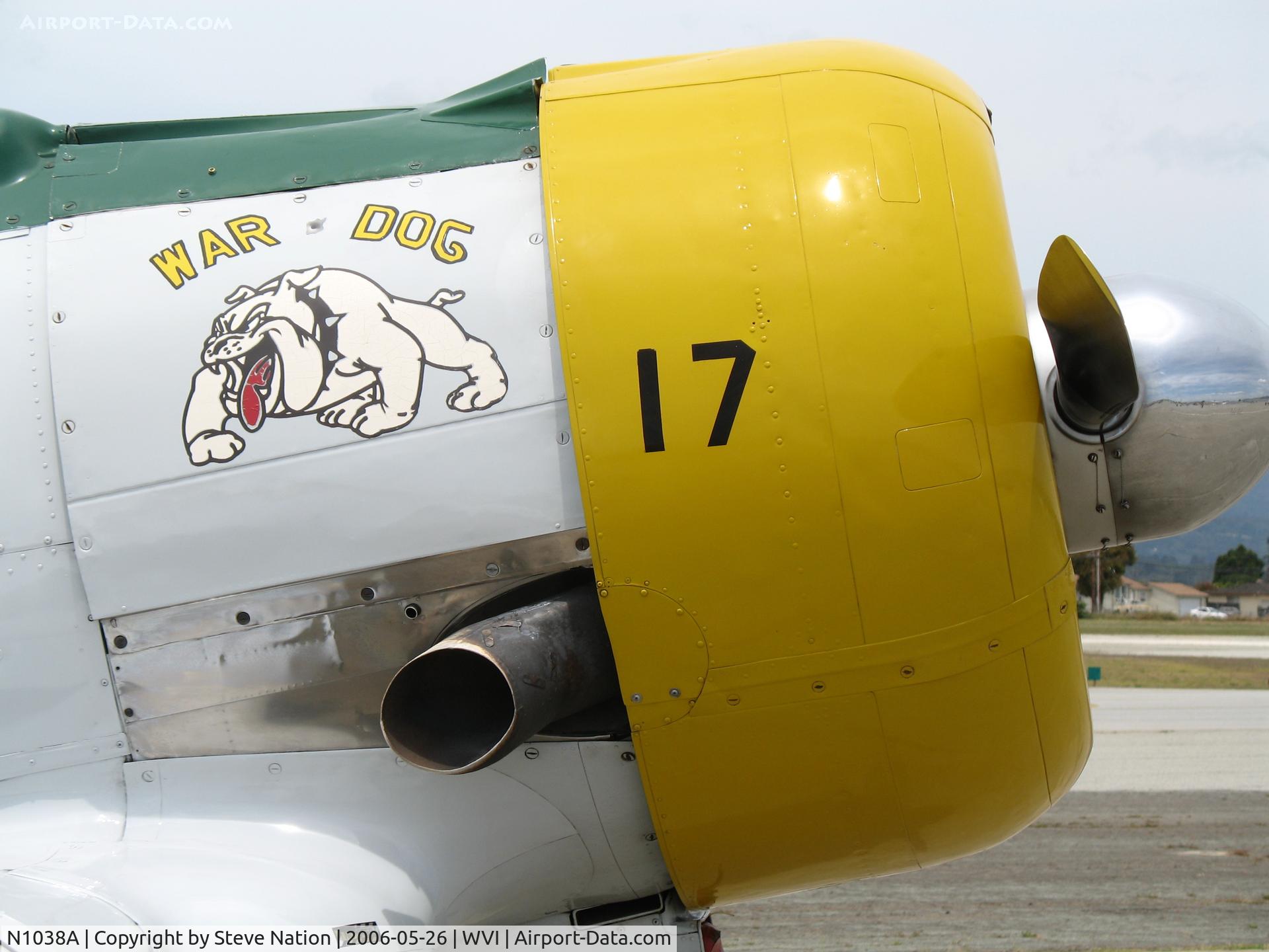 N1038A, 1944 North American SNJ-5 Texan C/N 90917 (121-41633), close-up nose of 1944 North American SNJ-5 as 