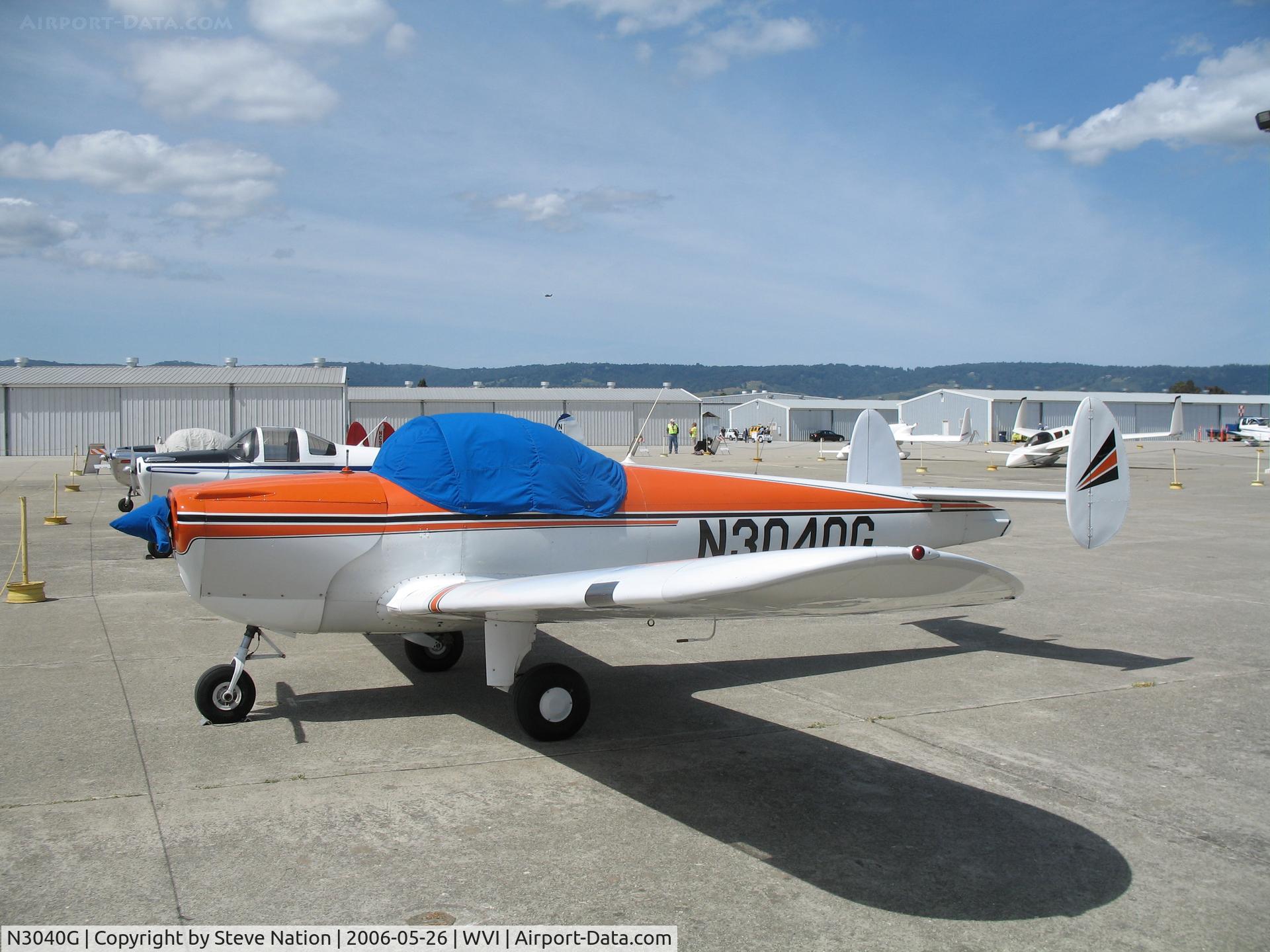 N3040G, 1961 Forney F-1A Aircoupe C/N 5740, 1961 Aircoupe F-1A with cockpit cover @ Watsonville Municipal Airport, CA