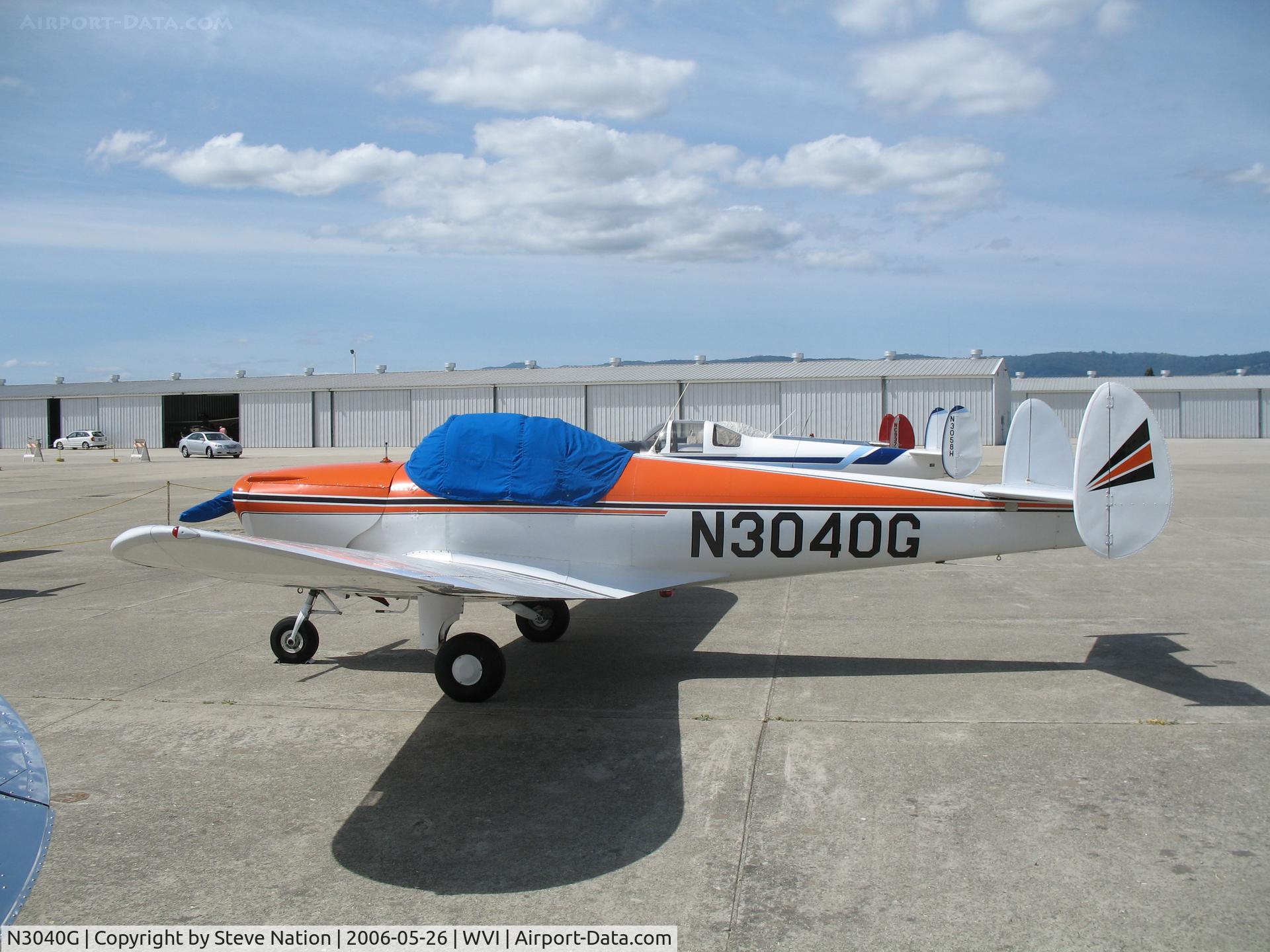 N3040G, 1961 Forney F-1A Aircoupe C/N 5740, 1961 Aircoupe F-1A with cockpit cover @ Watsonville Municipal Airport, CA