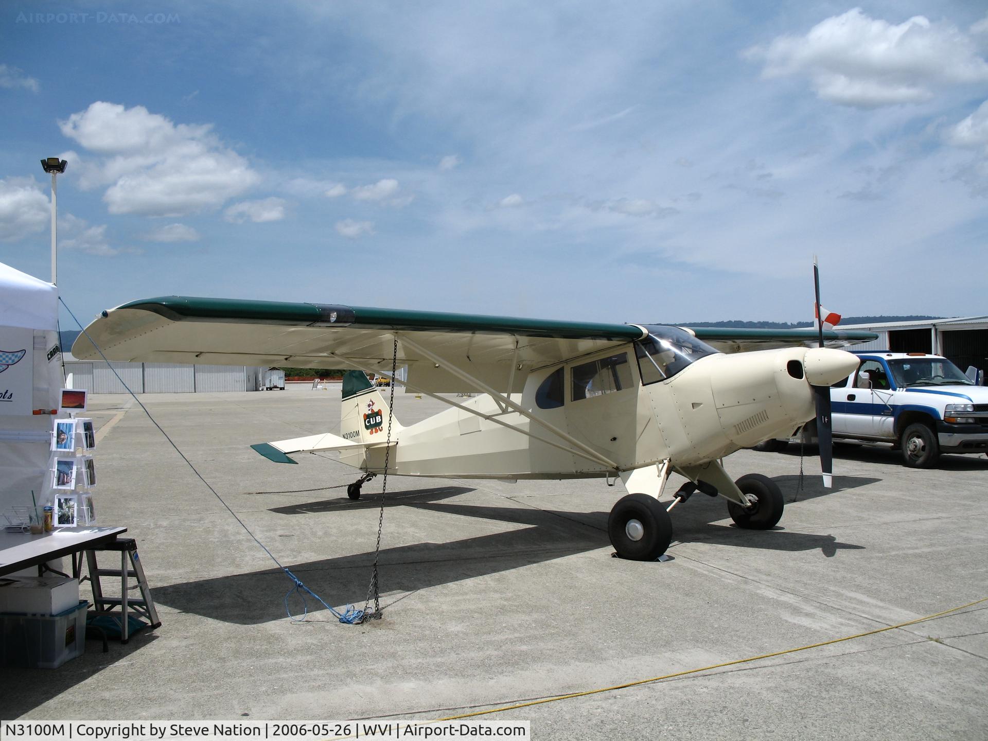 N3100M, 1947 Piper PA-12 Super Cruiser C/N 12-1786, 1947 Piper PA-12 Cub with big wheels @ Watsonville Municipal Airport, CA