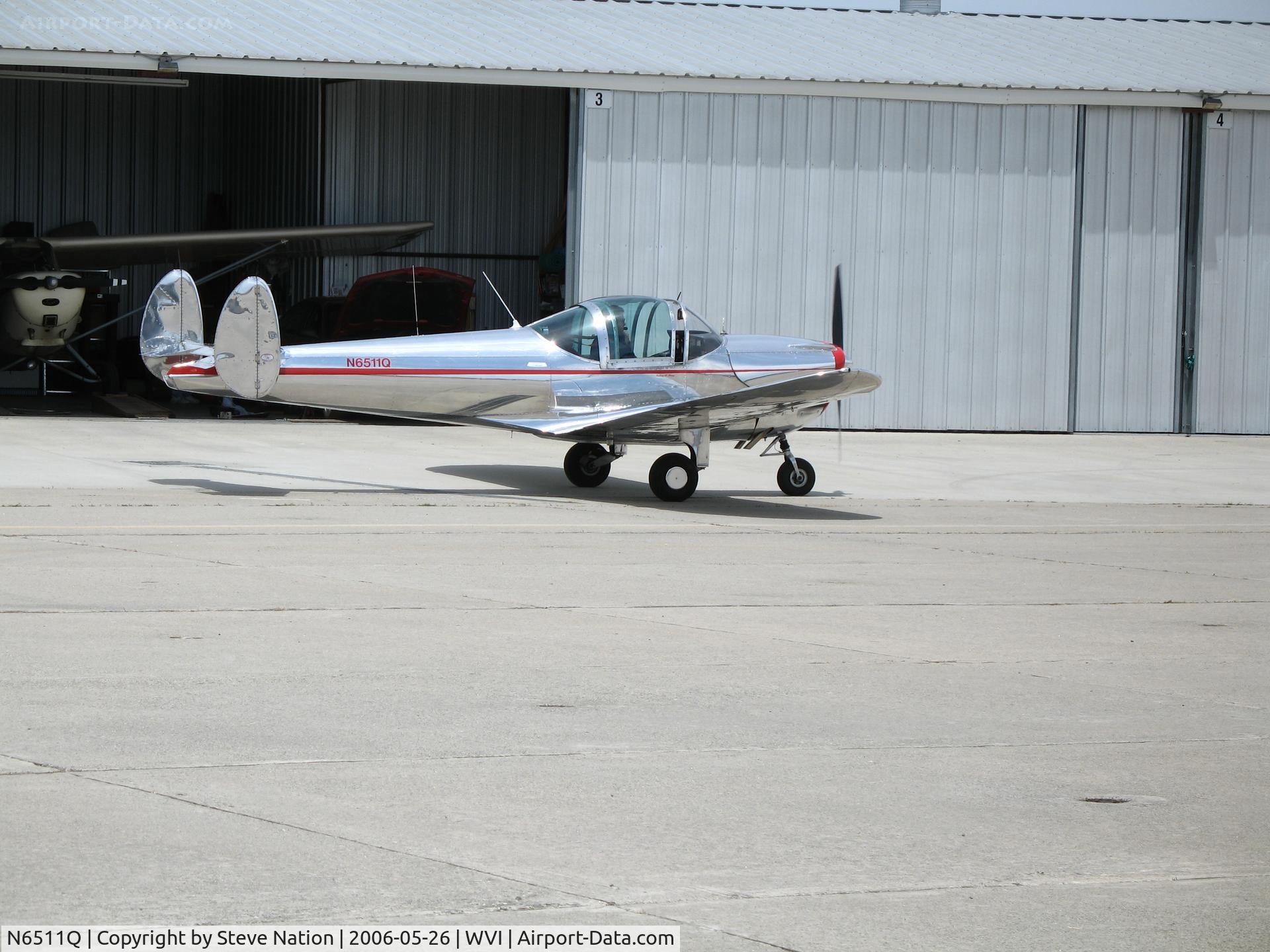 N6511Q, 1966 Alon A2 Aircoupe C/N A-111, 1966 Alon A2 taxying @ Watsonville Municipal Airport, CA