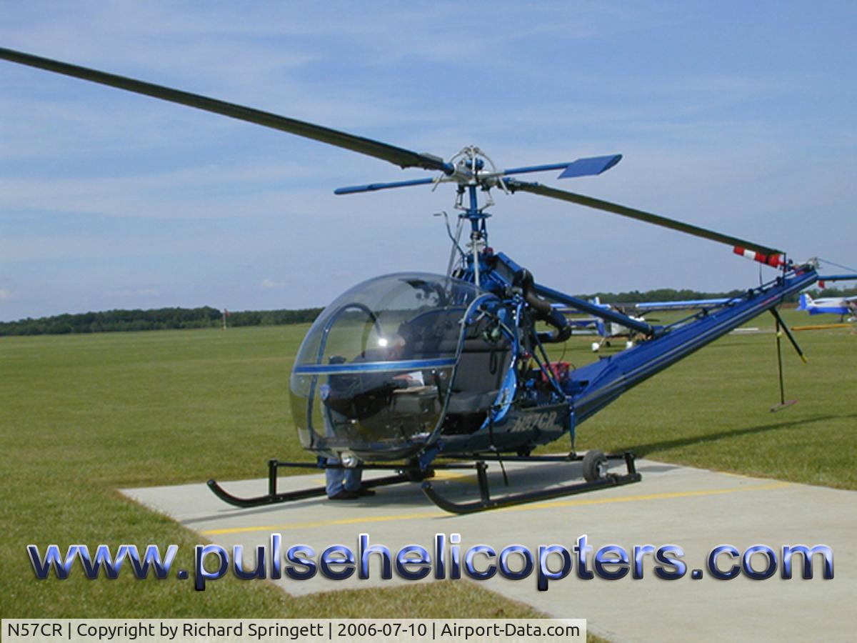 N57CR, 1956 Hiller OH-23C Raven C/N 909, Hiller UH-12 At Sywell Aerodrome UK
