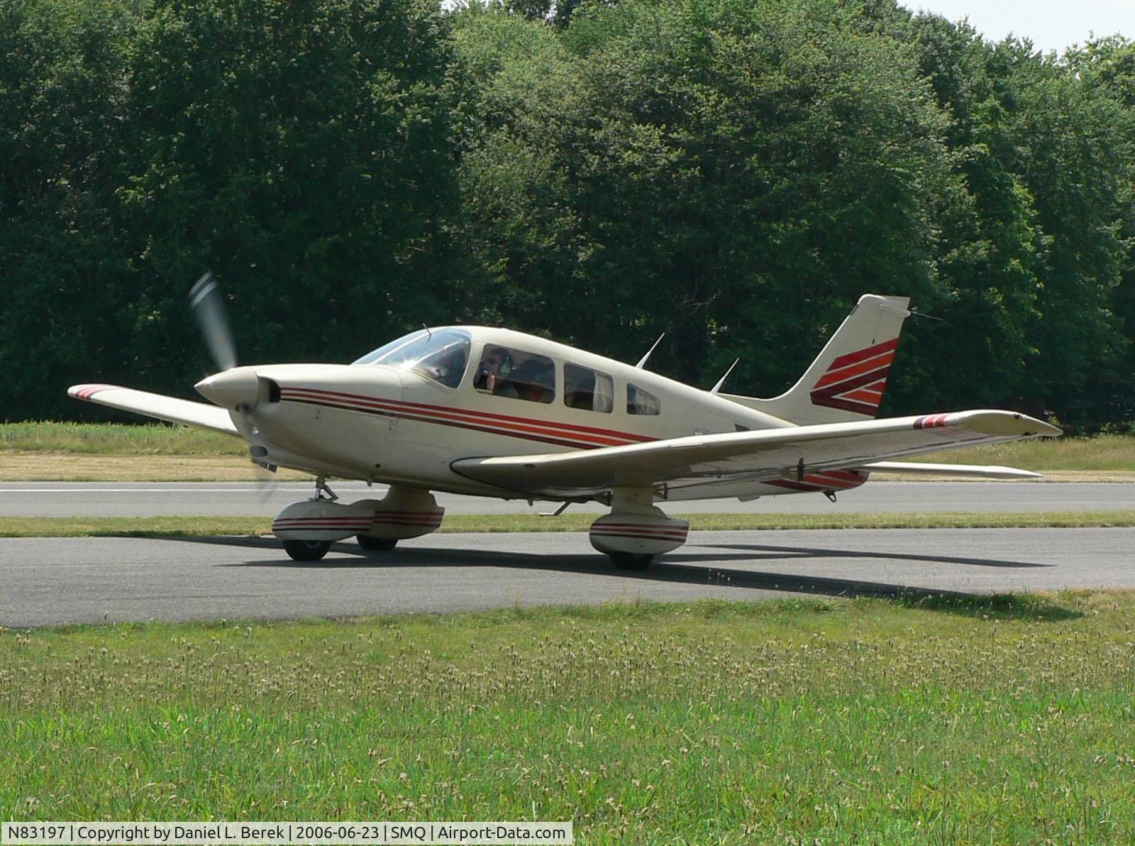 N83197, 1980 Piper PA-28-236 Dakota C/N 28-8111044, Nice 1980 Piper PA-28 coasts in after a smooth landing.