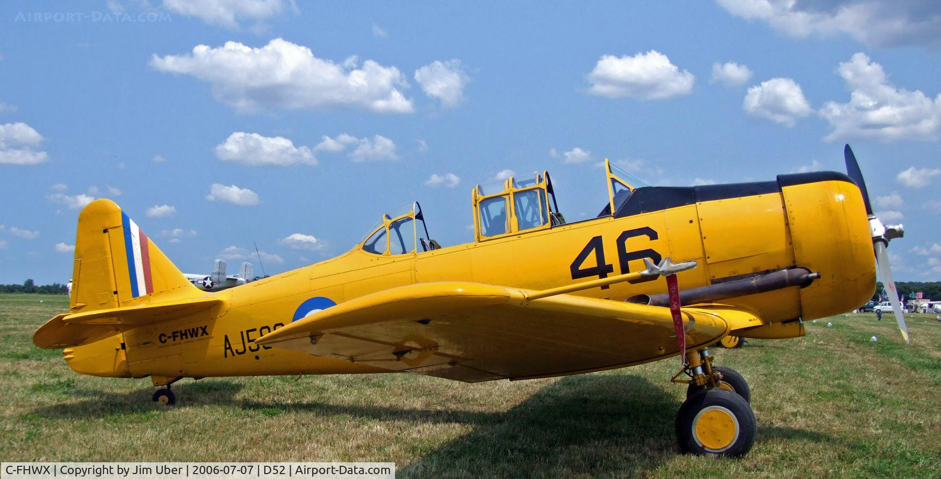 C-FHWX, 1941 Noorduyn AT-16 Harvard II C/N 76-3553, at the Geneseo show