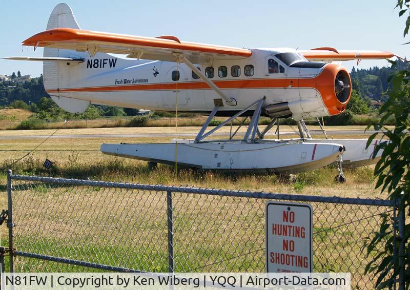 N81FW, 1956 De Havilland Canada DHC-3T Vazar Turbine Otter Otter C/N 119, N81FW as she sits awaiting her fate - up for sale at Courtenay Airpark, Vancouver Island B.C.