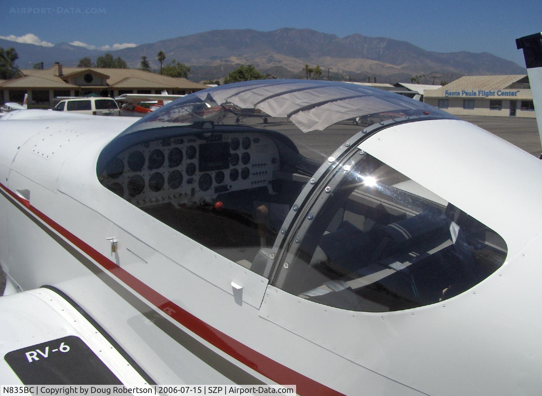 N835BC, 2005 Vans RV-6 C/N 21605, 2005 Cole VAN'S RV-6, Lycoming O-320, full panel