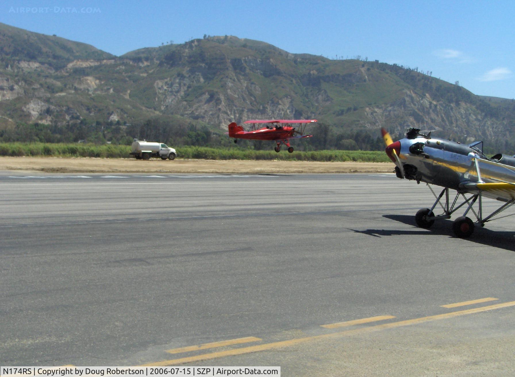 N174RS, 1936 Fleet 7B C/N 62, 1937 Fleet 7B, Kinner B5, takeoff climb out Runway 22
