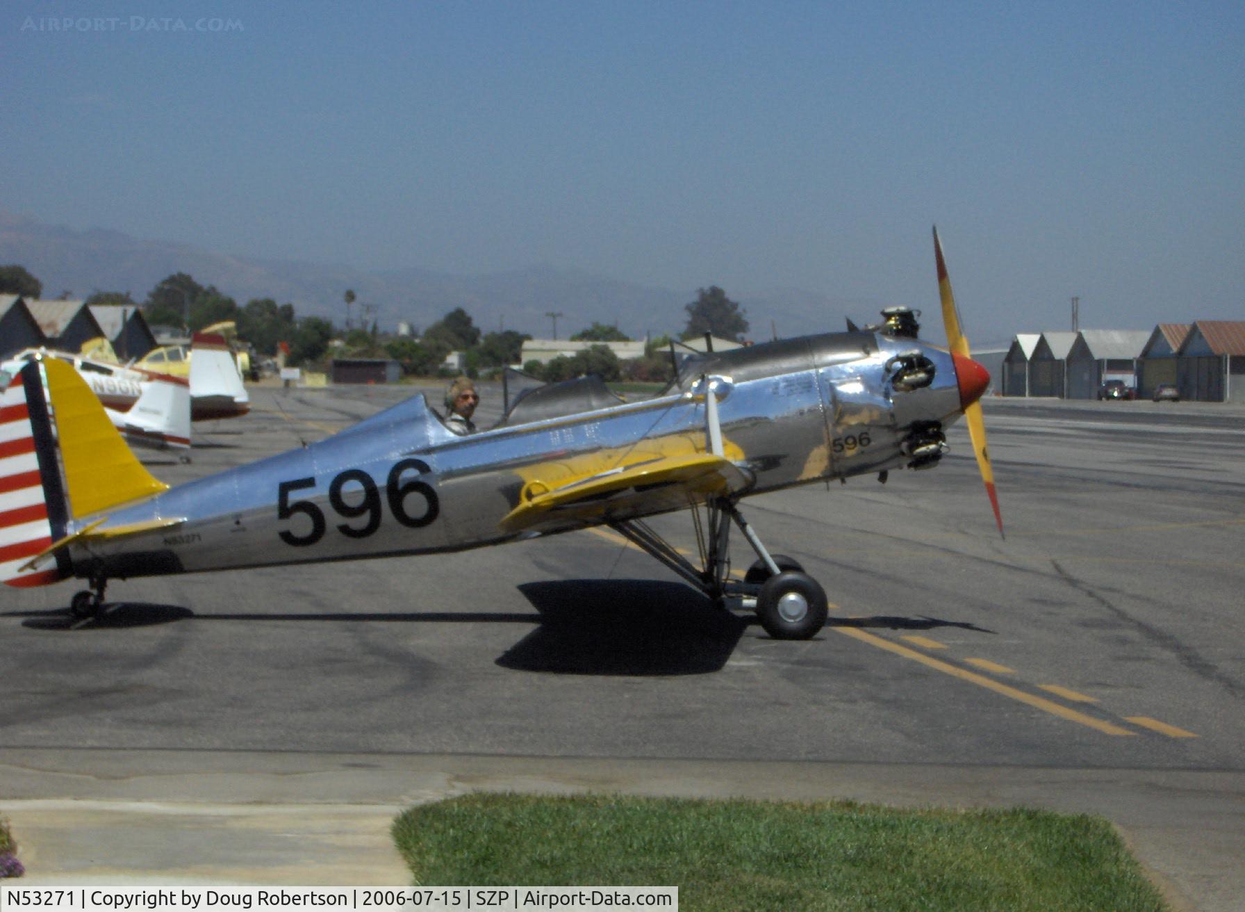 N53271, 1941 Ryan Aeronautical ST3KR C/N 1625, Ryan Aeronautical ST-3KR as PT-22, Kinner R5-540-1 160 Hp, engine idling